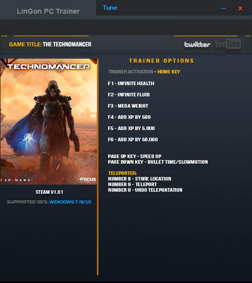 The Technomancer Trainer +8 v1.01 LinGon - download cheats, codes, trainers