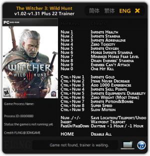 The Witcher 3: Wild Hunt Trainer +22 v1.02 - 1.31 {FLiNG}