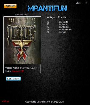Panzer Corps Trainer for PC game version 1.26