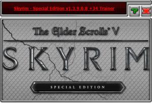 The Elder Scrolls 5: Skyrim Special Edition Trainer for PC game version 1.3.9.0.8