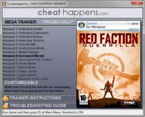 Red Faction: Guerrilla Trainer for PC game version 12.17.2016 DX10