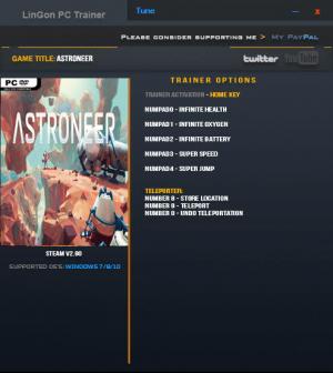 ASTRONEER Trainer for PC game version 2.90