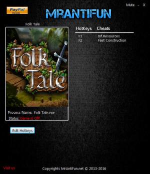 Folk Tale Trainer for PC game version 0.4.4.1