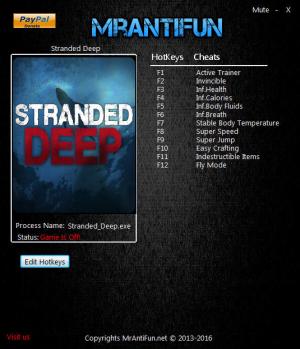 Stranded Deep Trainer for PC game version 0.22