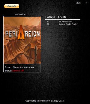 PeriAreion Trainer for PC game version 5.0.0