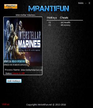 Interstellar Marines Trainer for PC game version Build 26
