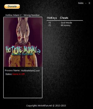 Hotline Miami 2: Wrong Number Trainer for PC game version 08.10.2016