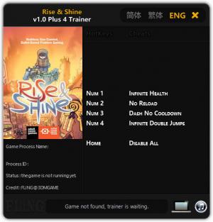 Rise & Shine Trainer for PC game version 1.0