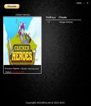 Clicker Heroes Trainer for PC game version 1.00