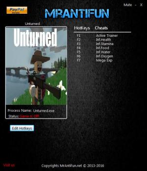 Unturned Trainer for PC game version 3.17.16.0