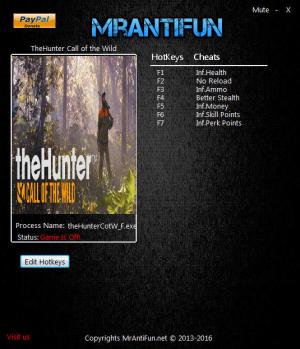 theHunter: Call of the Wild Trainer for PC game version 1.0