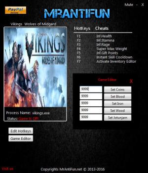 Vikings - Wolves of Midgard Trainer for PC game version 1.00