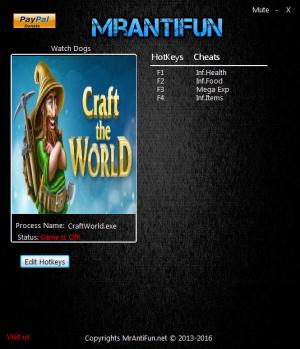 Craft The World Trainer for PC game version 1.4.001