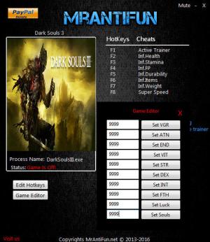 Dark Souls 3 Trainer for PC game version 1.12