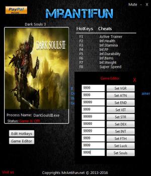 Dark Souls 3 Trainer for PC game version 1.13