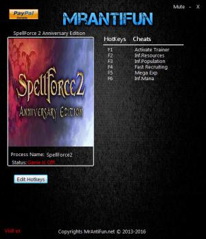 SpellForce 2 - Anniversary Edition Trainer for PC game version 2.01