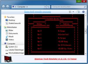 American Truck Simulator Trainer for PC game version 1.6.1.8s