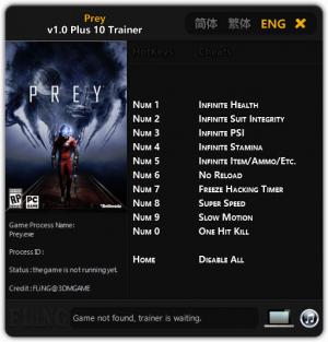 Prey 2017 Trainer for PC game version