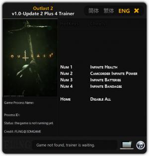 Outlast 2 Trainer for PC game version 1.0  - Update.2