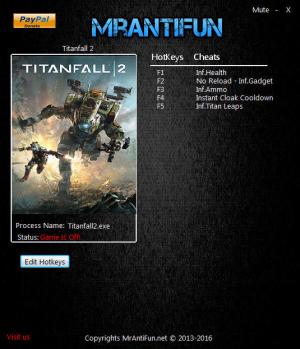 Titanfall 2 Trainer for PC game version 2.0.6.1