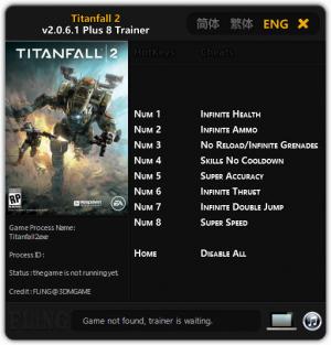 Titanfall 2 Trainer for PC game version 2.0.6.1