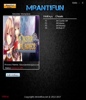 Monster Monpiece Trainer for PC game version 1.01