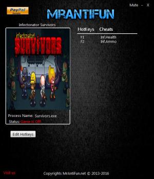 Infectonator : Survivors Trainer for PC game version 1.06