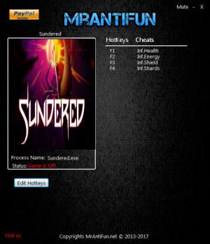 Sundered Trainer for PC game version 1.00