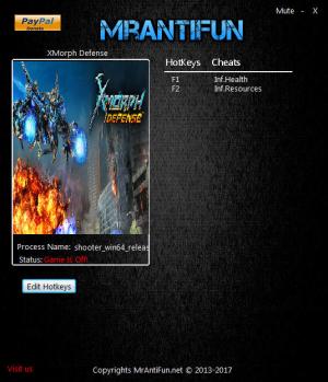 X-Morph: Defense Trainer for PC game version 1.0