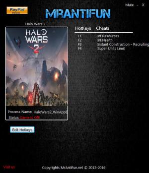 Halo Wars 2 Trainer for PC game version 1.5.4723.0