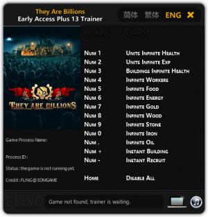They Are Billions Trainer for PC game version Early Access