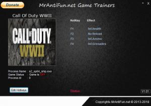 Call of Duty: WW2 Trainer for PC game version  v01.01.2018
