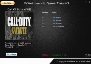 Call of Duty: WW2 Trainer for PC game version v02.14.2018