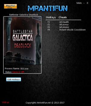 Battlestar Galactica Deadlock Trainer for PC game version  v1.0.20