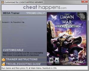 Warhammer 40.000: Dawn of War - Soulstorm Trainer for PC game version  v1.3.3107442