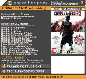 Company of Heroes 2 Trainer for PC game version v4.0.0.21863
