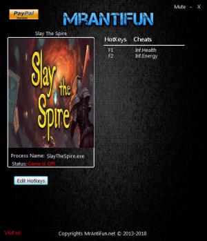 Slay the Spire Trainer for PC game version v04.16.2018