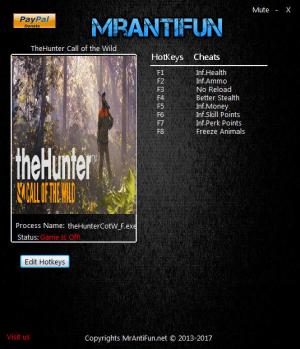 theHunter: Call of the Wild Trainer for PC game version v1.19