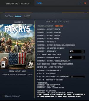 Far Cry 5 Trainer for PC game version v1.05