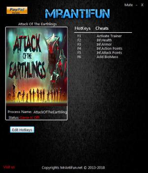 Attack of the Earthlings Trainer for PC game version v1.0.6