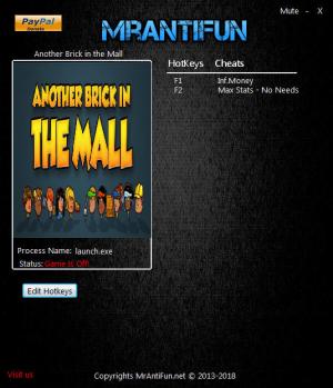 Another Brick in the Mall Trainer for PC game version v0.12.2