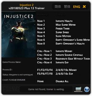 Injustice 2 Trainer for PC game version v23.05.2018