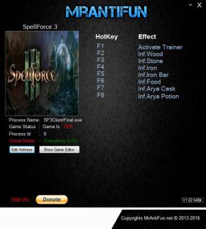 SpellForce 3 Trainer for PC game version v1.38