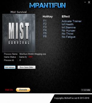Mist Survival Trainer for PC game version v0.1.5
