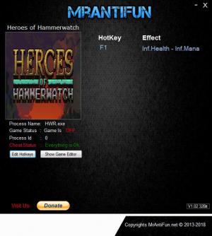 Heroes of Hammerwatch Trainer for PC game version vb83