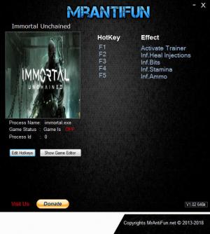 Immortal: Unchained Trainer for PC game version v14.09.2018