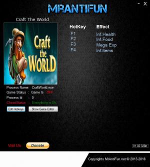 Craft The World Trainer for PC game version v1.4.015