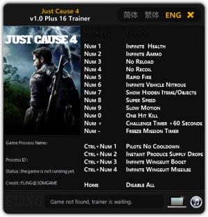Just Cause 4 Trainer for PC game version v1.0