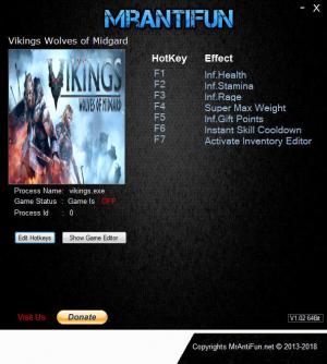 Vikings - Wolves of Midgard Trainer for PC game version v2.1