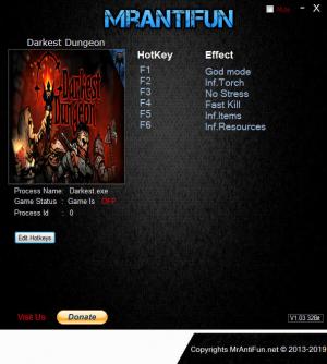 Darkest Dungeon Trainer for PC game version Build 24787